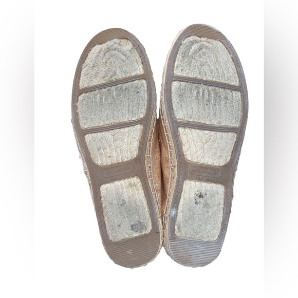 Coach Ramira Rose Gold Glitter Lace Espadrille Tennis sparkle Lightweight Sz8 - Picture 10 of 12